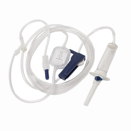 I.V. Administration Set, 0.22 Micron In Line GVS Speedflow Air-Eliminating Filter, DEHP-Free, 1 Y-Site, 15 Micron Filter In Drip Chamber, Swivel, Luer Lock, 92 Inches