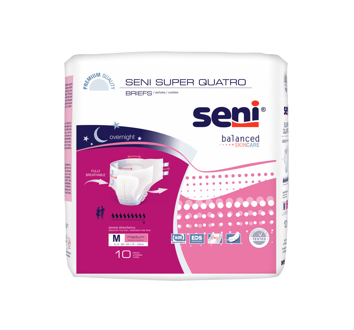 Seni Super Quatro Briefs, Medium - 30" - 43"
