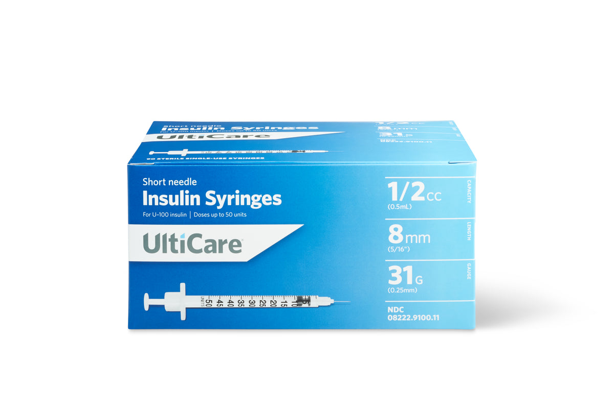 UltiCare Syringe 31G x 5/16", 1/2 mL (90 Count)