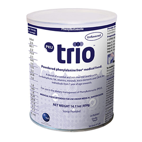 PKU trio, Unflavored, Powder, 400g Can, EA/1