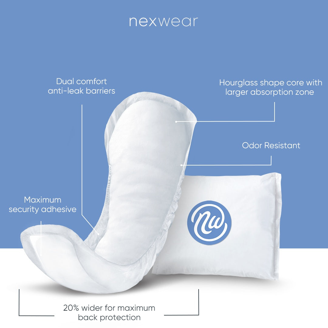 Nexwear Incontinence Bladder Pad, 12"