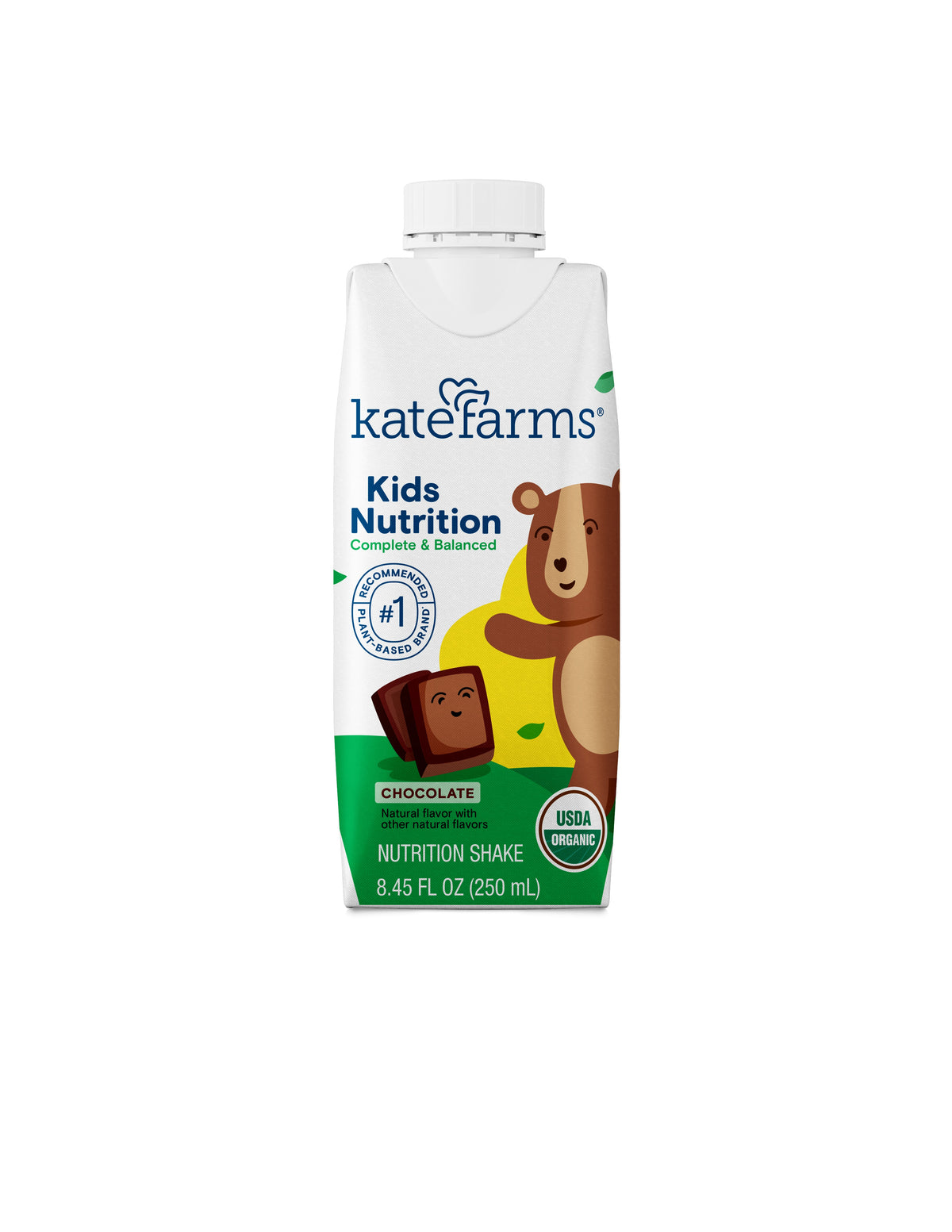 Kate Farms Kids Nutrition Chocolate, 8.45 fl. oz (250 mL)