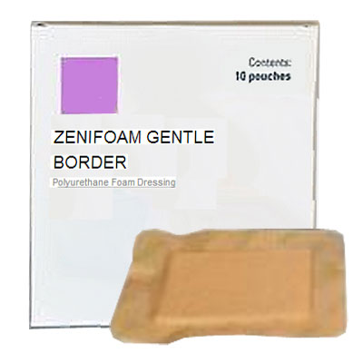 ZeniMedical ZeniFoam Gentle Border Foam Dressing 6" x 6"