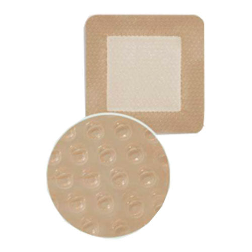 ZeniFoam-AG Gentle Border Polyurethane Foam Dressing with Silicone Adhesive Border and Silver, 6" x 6"