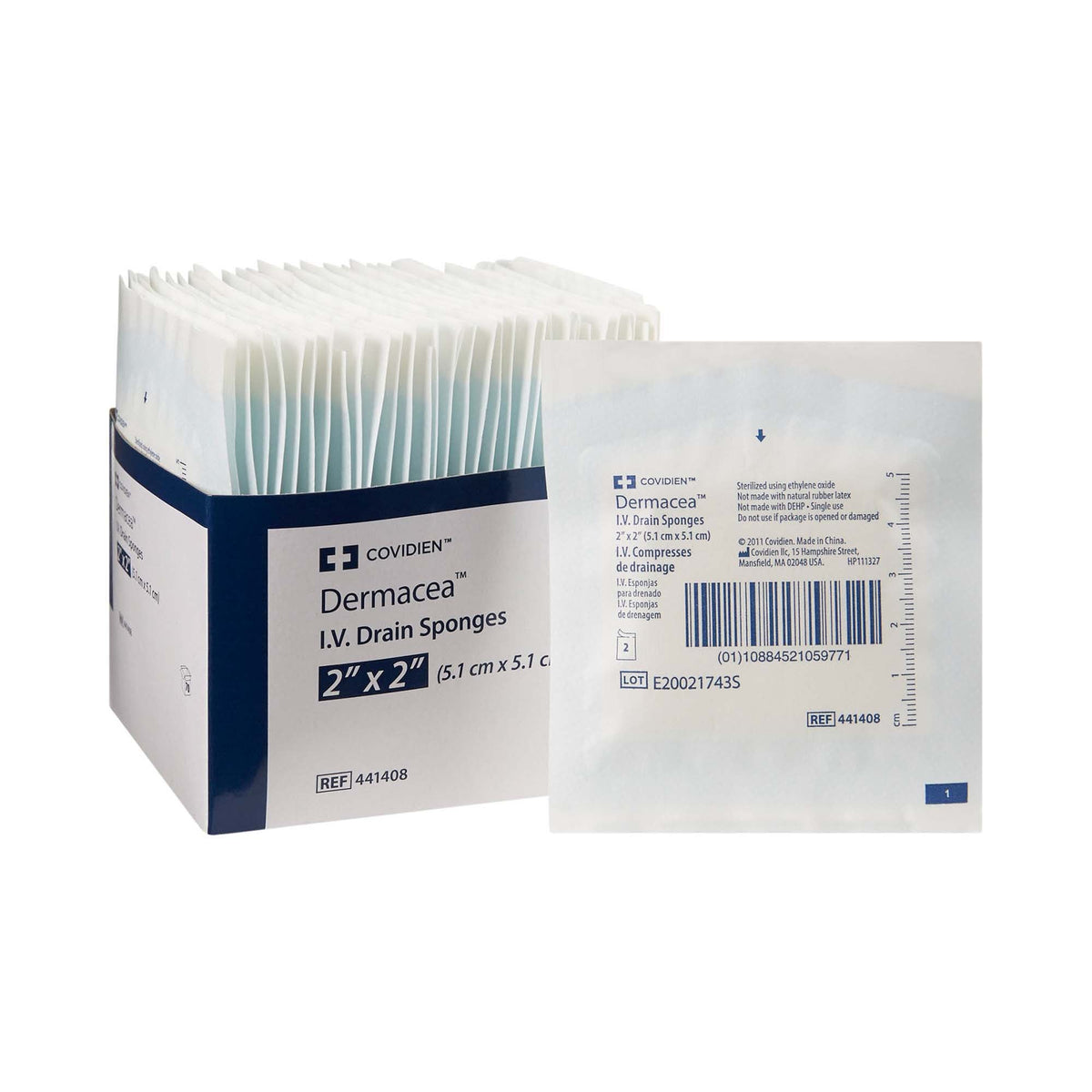 Dermacea™ I.V. Dressing, 2 x 2 Inch, 6-Ply, CS/700