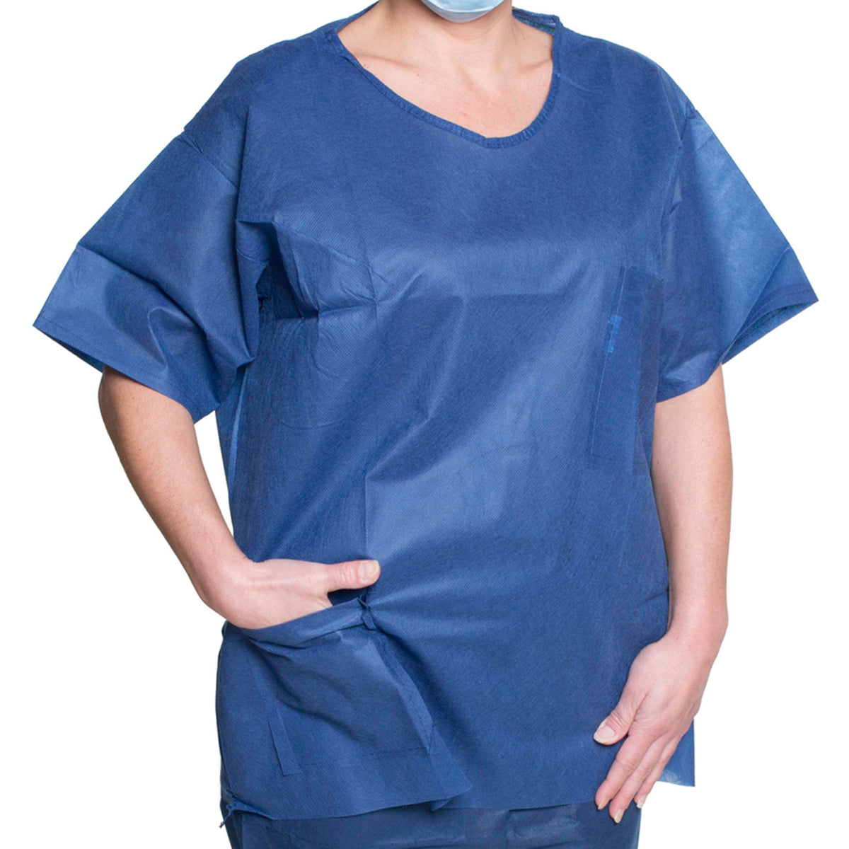 SHIRT, SCRUB DISP DK BLU SM (10/BG 5/BG/CS), CS/50
