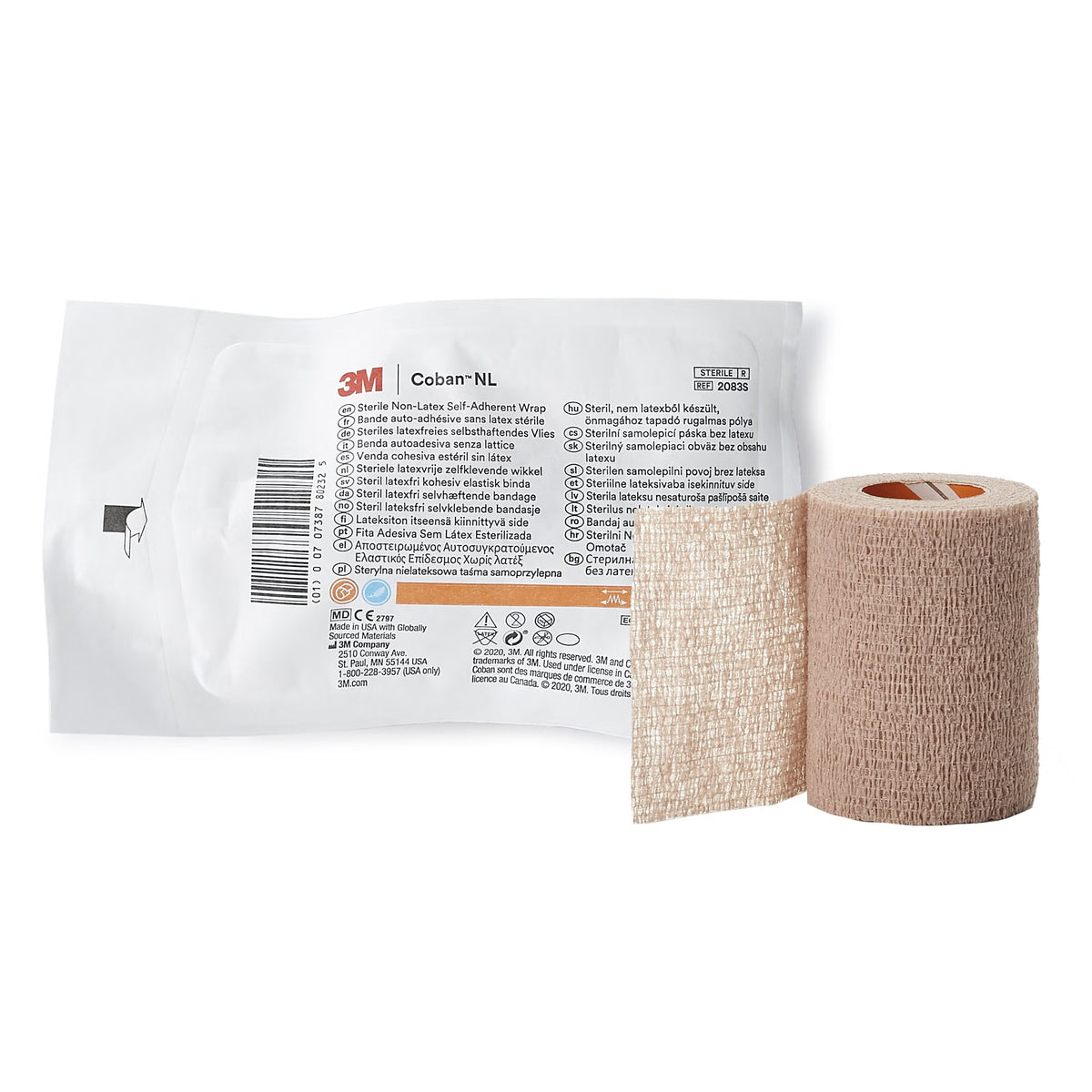 3M™ Coban™ LF Self-adherent Closure Cohesive Bandage, 3 Inch x 5 Yard, EA/1