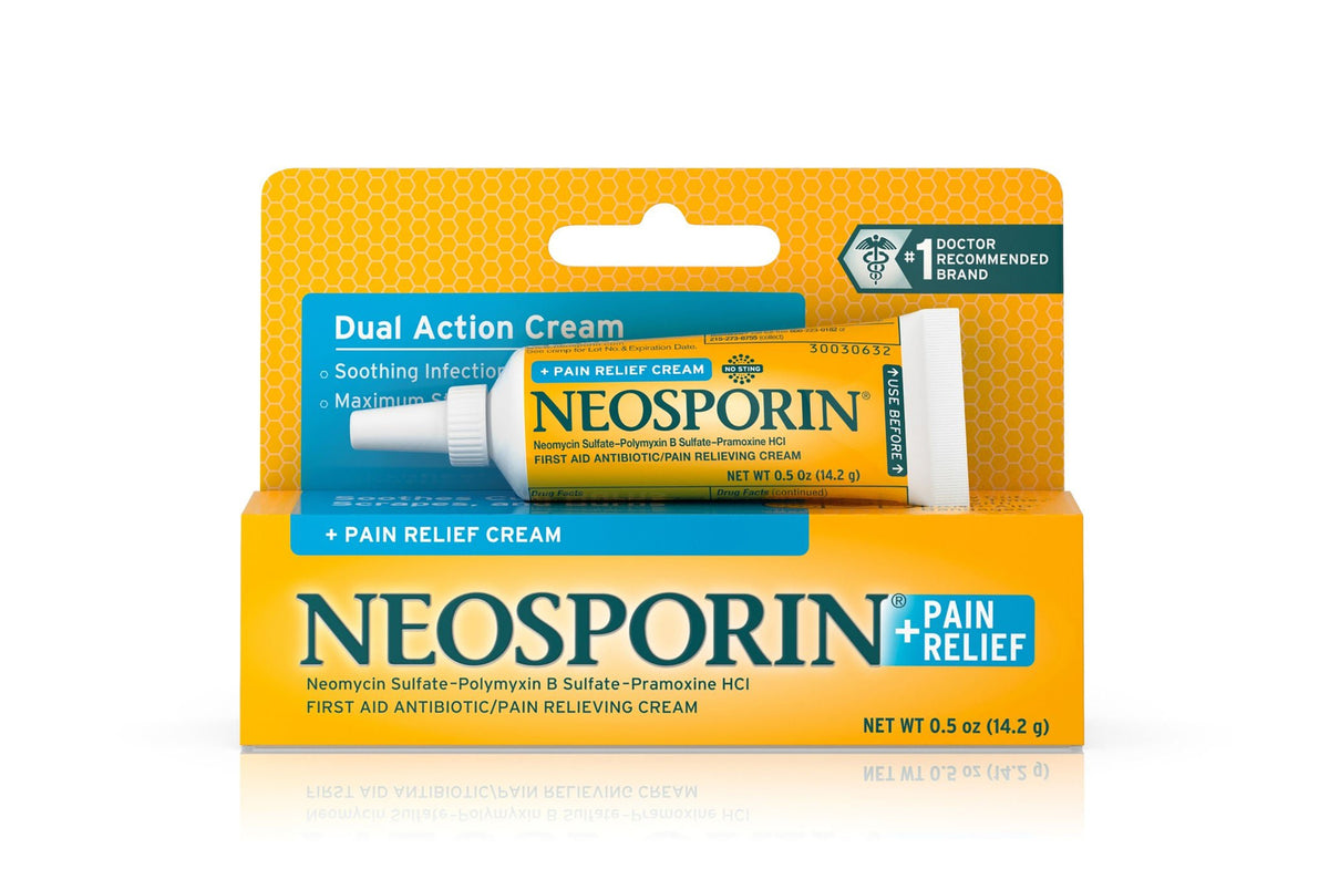 Neosporin® + Pain Relief Cream Maximum Strength, 0.5-ounce tube, EA/1
