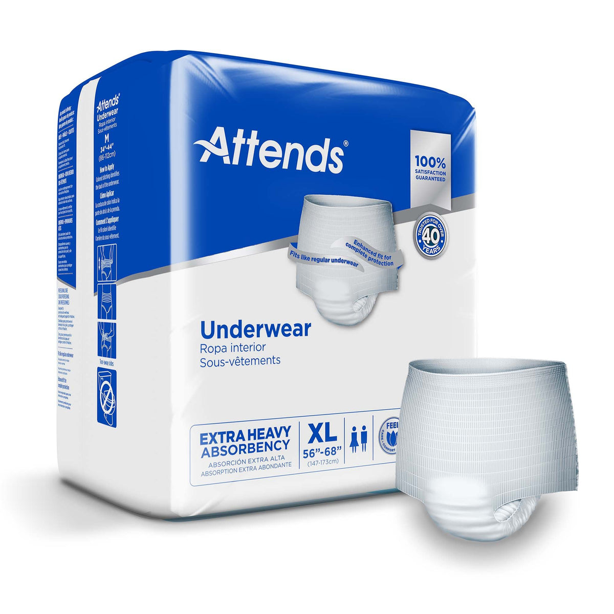 Attends® Care Moderate Absorbent Underwear, Extra Large, CS/56