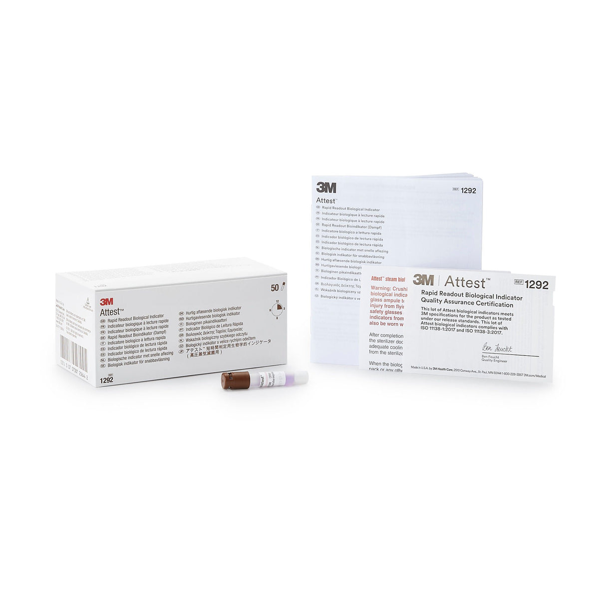 3M™ Attest™ Rapid Readout Sterilization Biological Indicator Vial, CS/200