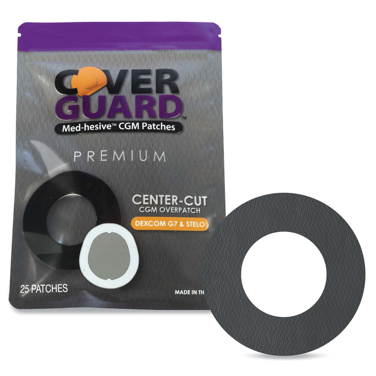 OVERPATCH, CVRGRD CTR CUT F/D EXCOM G7 BLK (25/CT 150CT/CS), CT/1