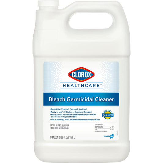 Clorox Healthcare® Bleach Germicidal Cleaner, Jug, 1 gal., GL/1