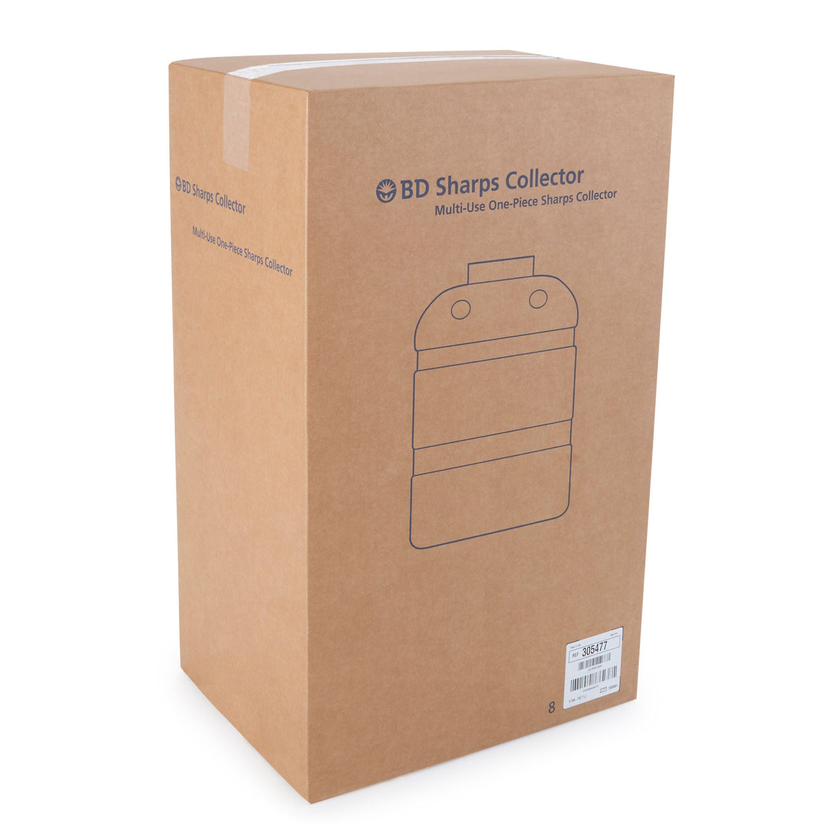 BD Multi-purpose Sharps Container, 5 Gallon, 18 x 7-1/2 x 10-1/2 Inch
