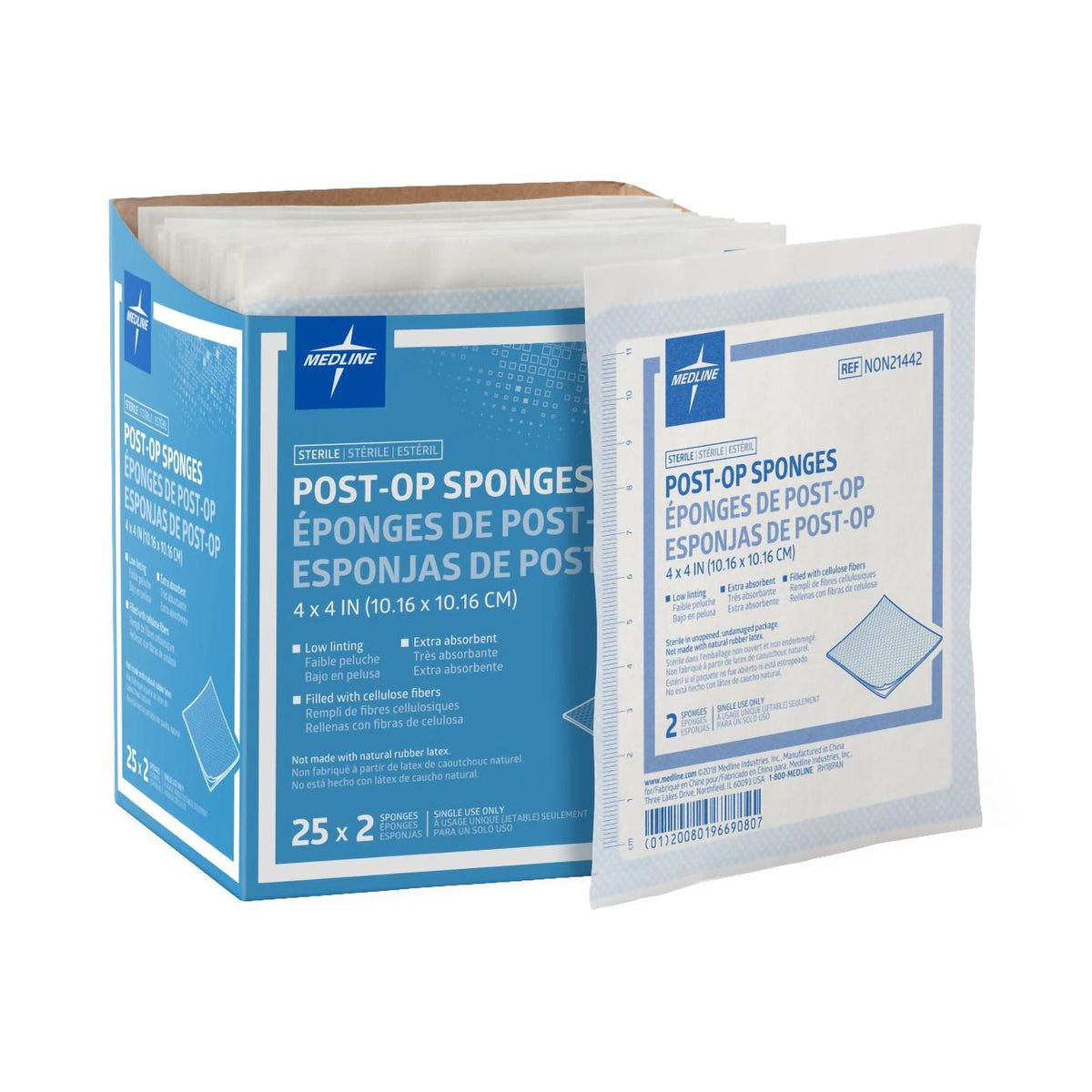Avant Gauze® Sterile Nonwoven Sponge, 4 x 4 Inch, 4-Ply