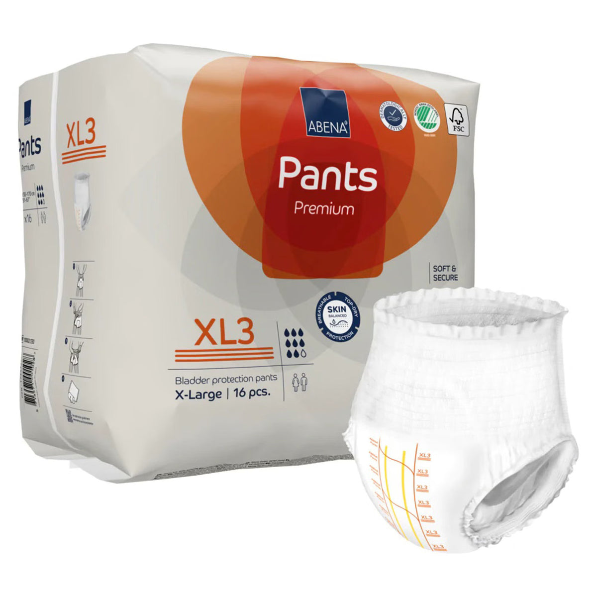 Abena® Premium Pants XL3 Incontinence Brief, X-Large, CS/96