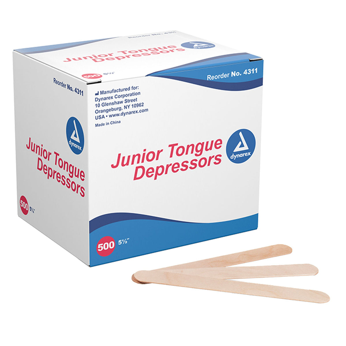 dynarex® Junior Tongue Depressors, BX/500