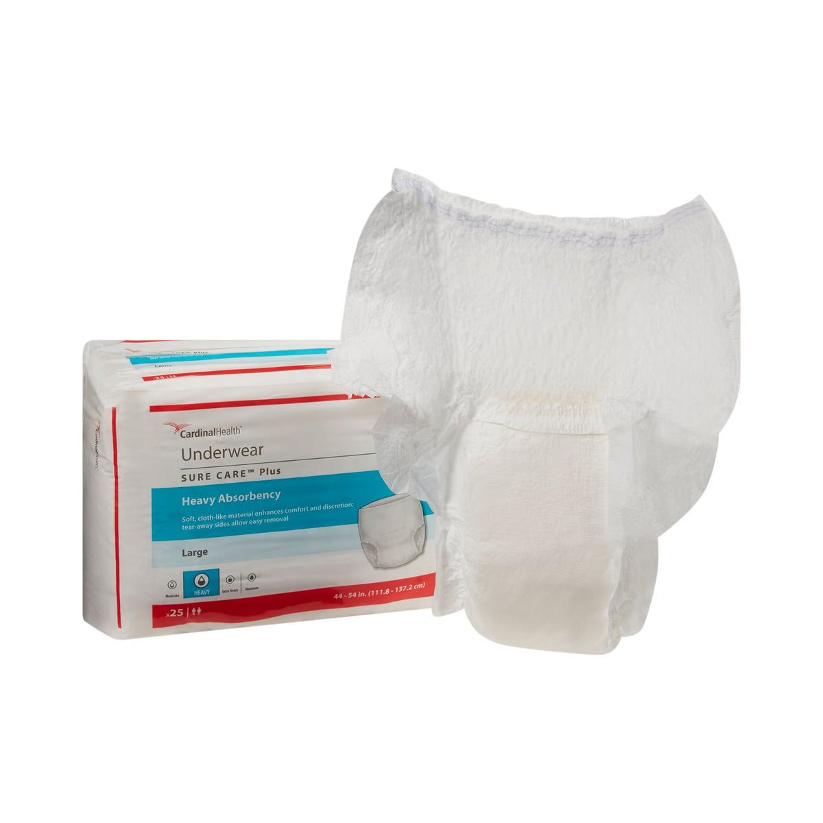 Sure Care™ Plus Heavy Absorbent Underwear, Large, BG/25