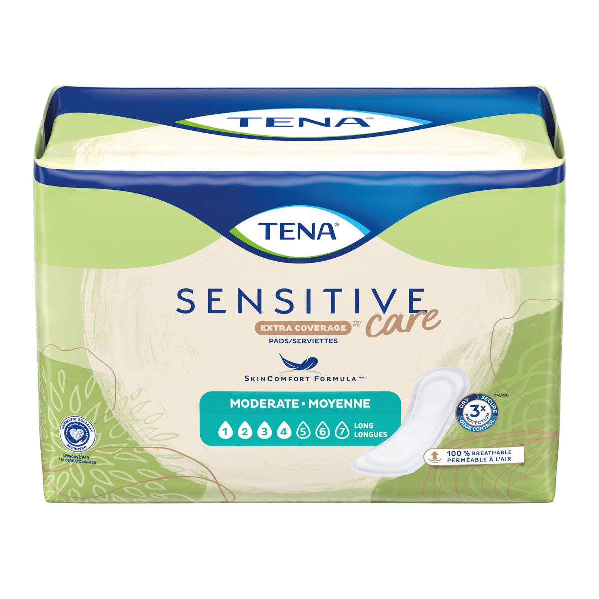 Tena® Intimates™ Moderate Long Bladder Control Pad, 12-Inch Length, BG/60