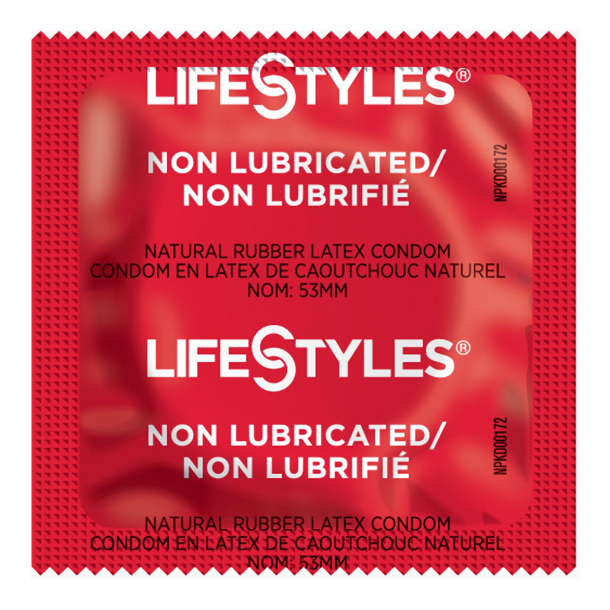 LifeStyles® Nonlubricated Latex Condom, CS/1