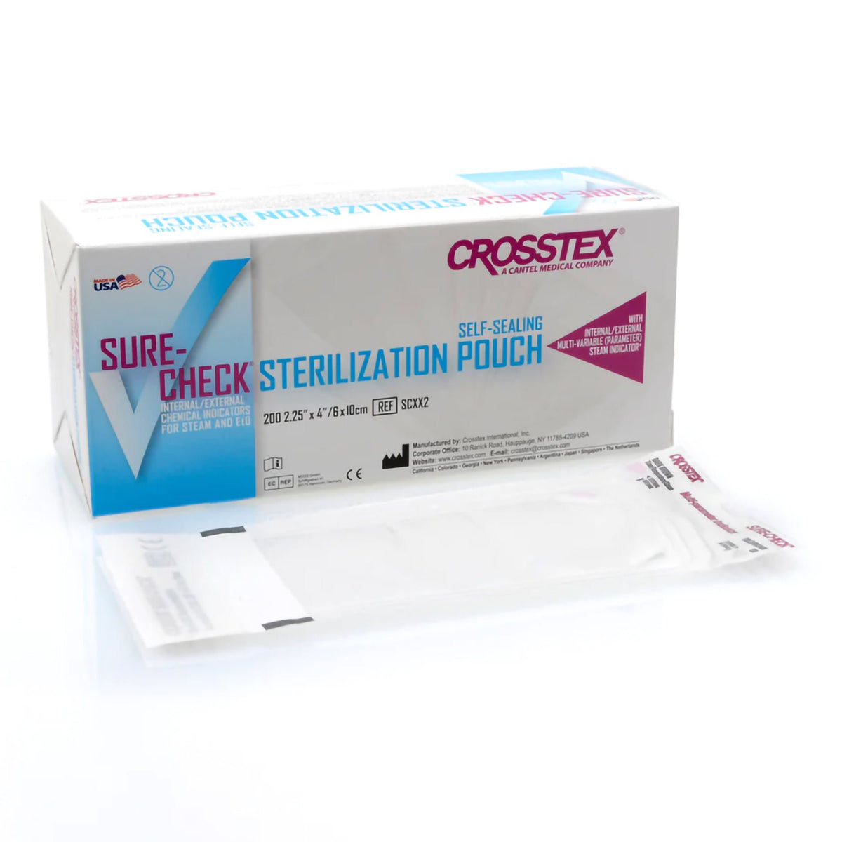 Sure-Check® Sterilization Pouch, 2¼ x 4 Inch, BX/200