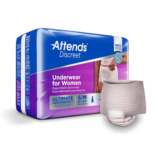 Attends® Discreet Women's Underwear, Level 5, Medium, BG/20