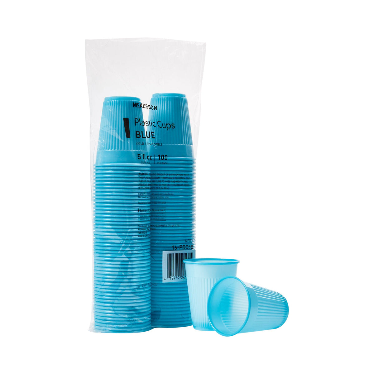 McKesson Polypropylene Drinking Cups, Disposable, 5 oz, Blue, CS/2500