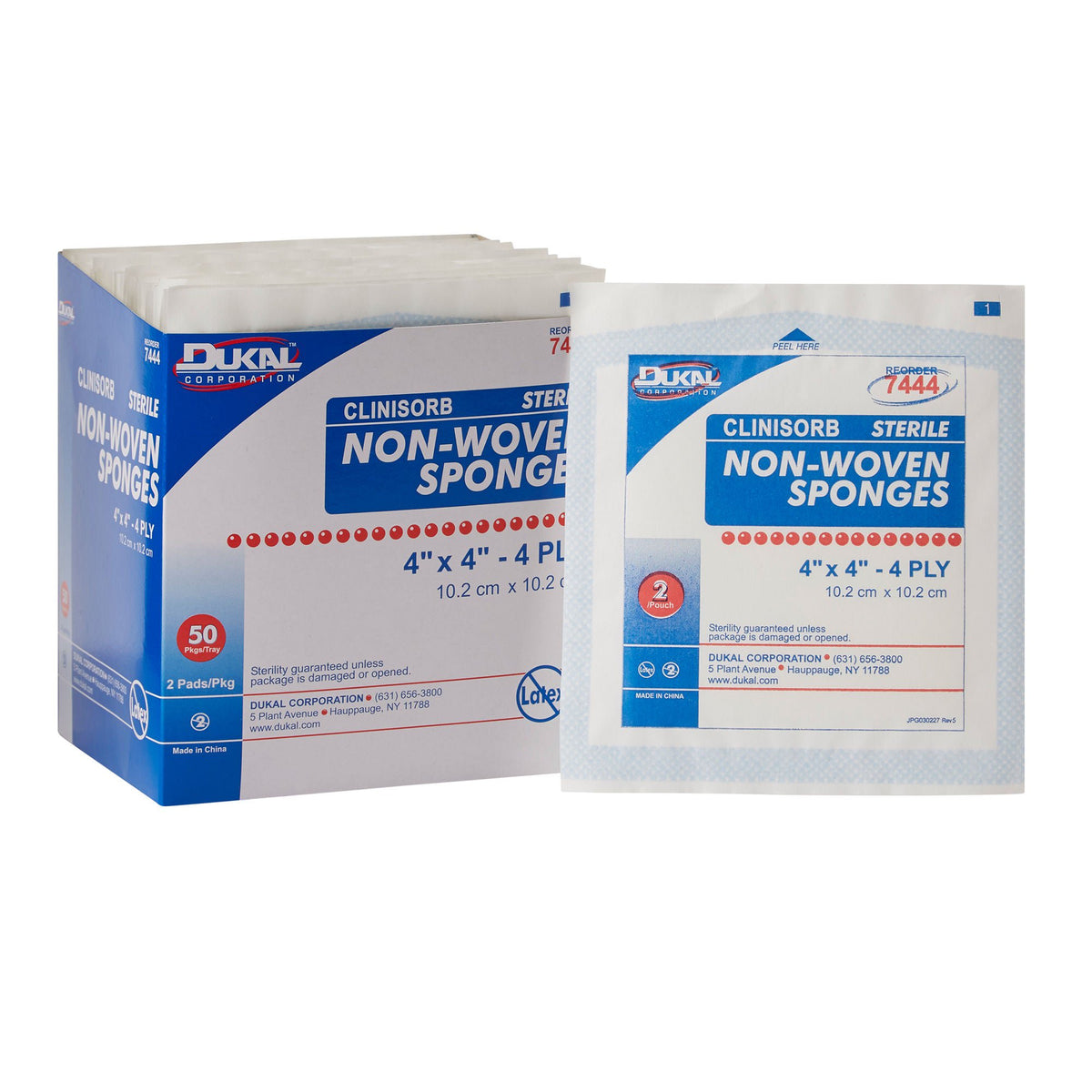 Clinisorb Sterile Nonwoven Sponge, 4 x 4 Inch, 4-Ply, BX/50