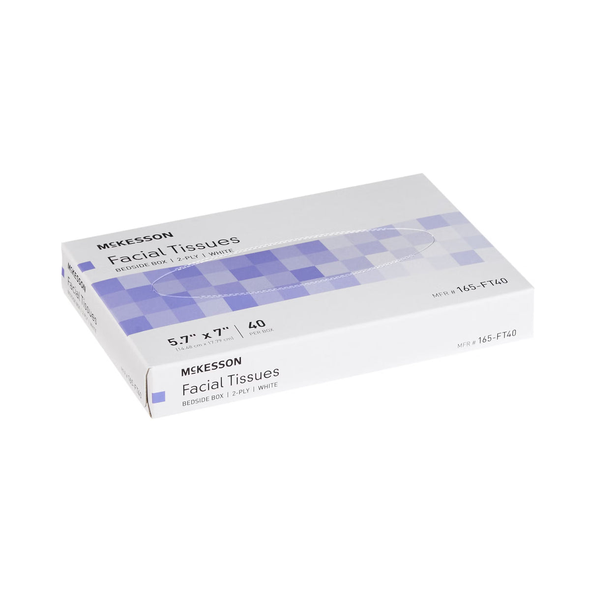 McKesson Facial Tissue, Bedside Box, White, Two-Ply