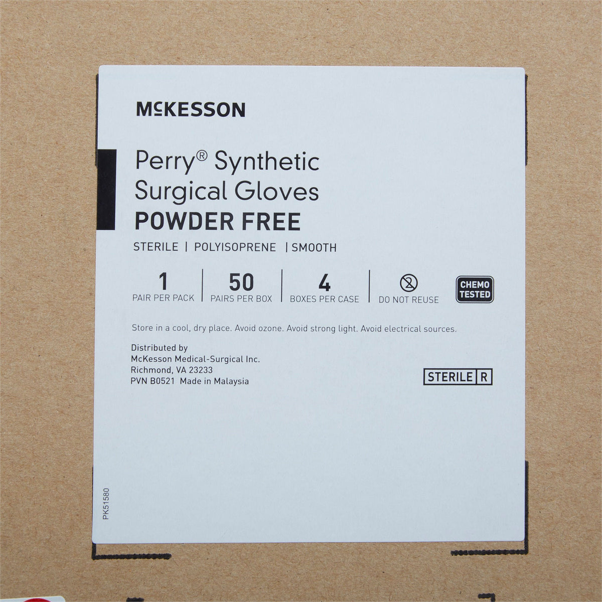 McKesson Perry® Performance Plus Polyisoprene Surgical Glove, Size 7, Green