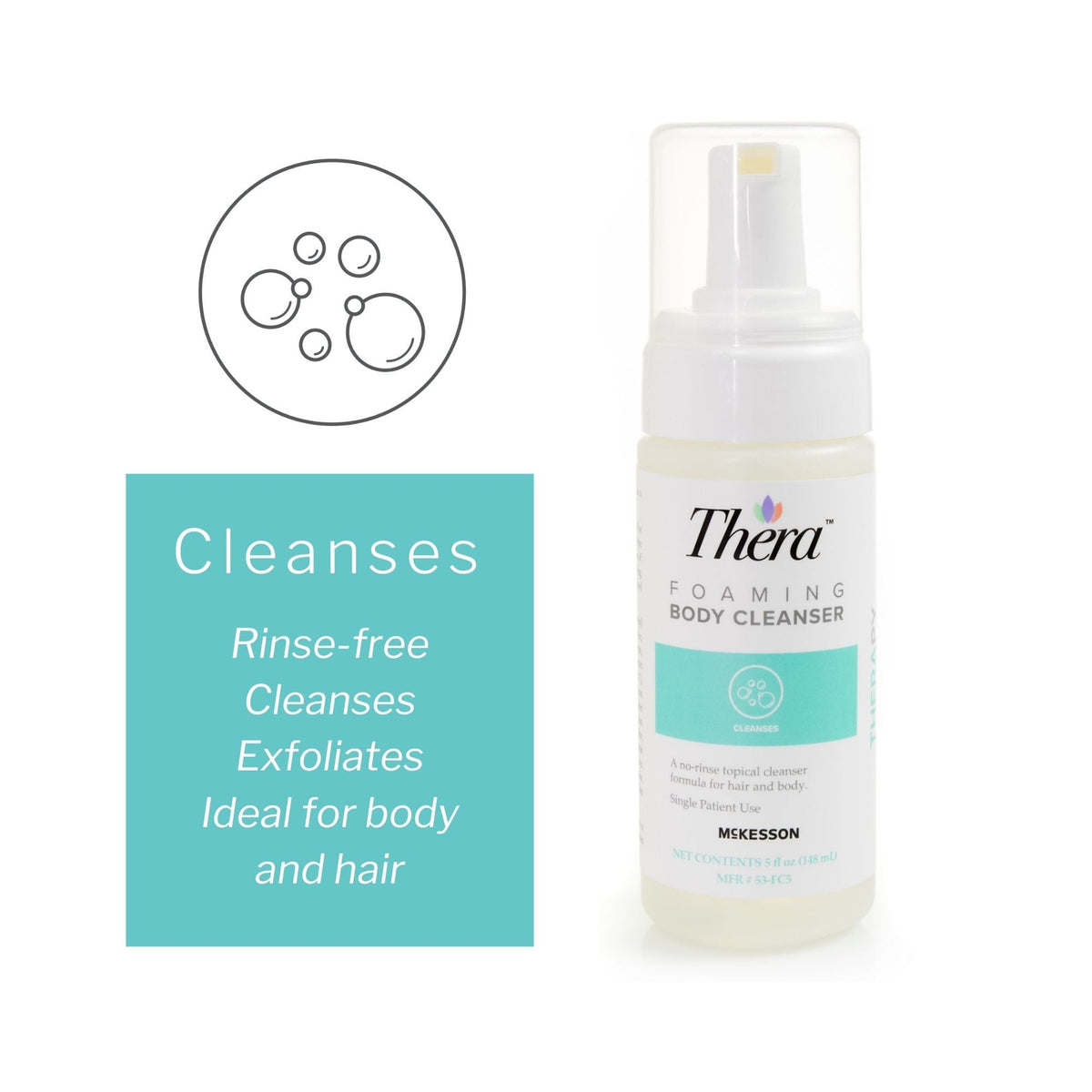 McKesson Thera® Foaming Body Cleanser, 5-ounce Pump Bottle