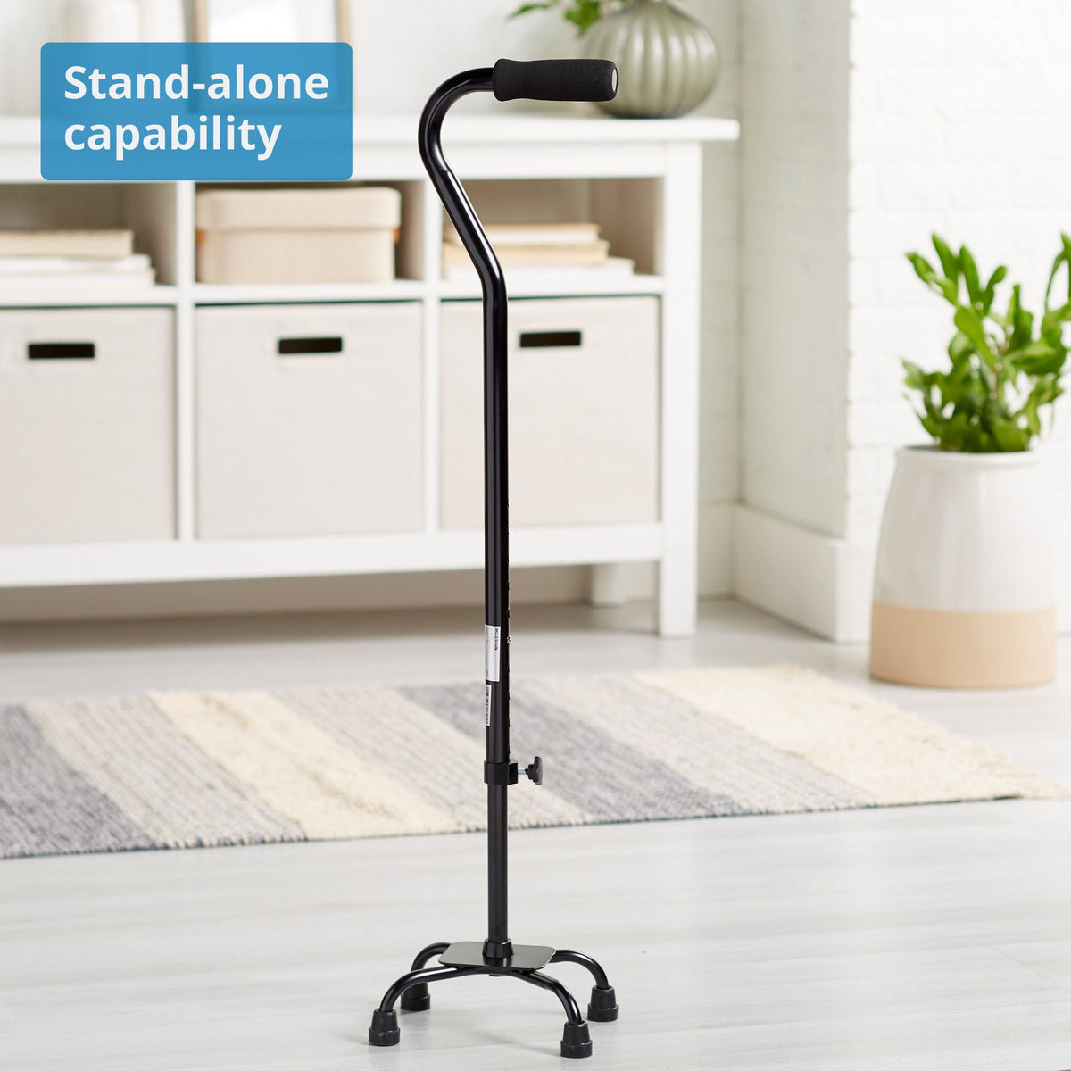 McKesson Adjustable Steel Offset Quad Cane, 30 – 39 Inch Height
