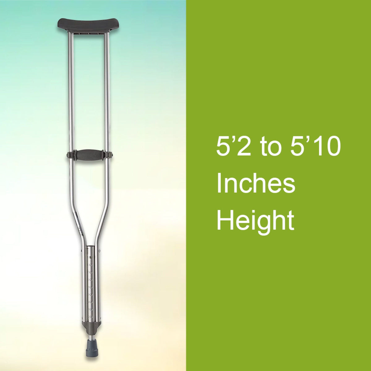 McKesson Underarm Crutches for Adults 5'2" – 5'10"