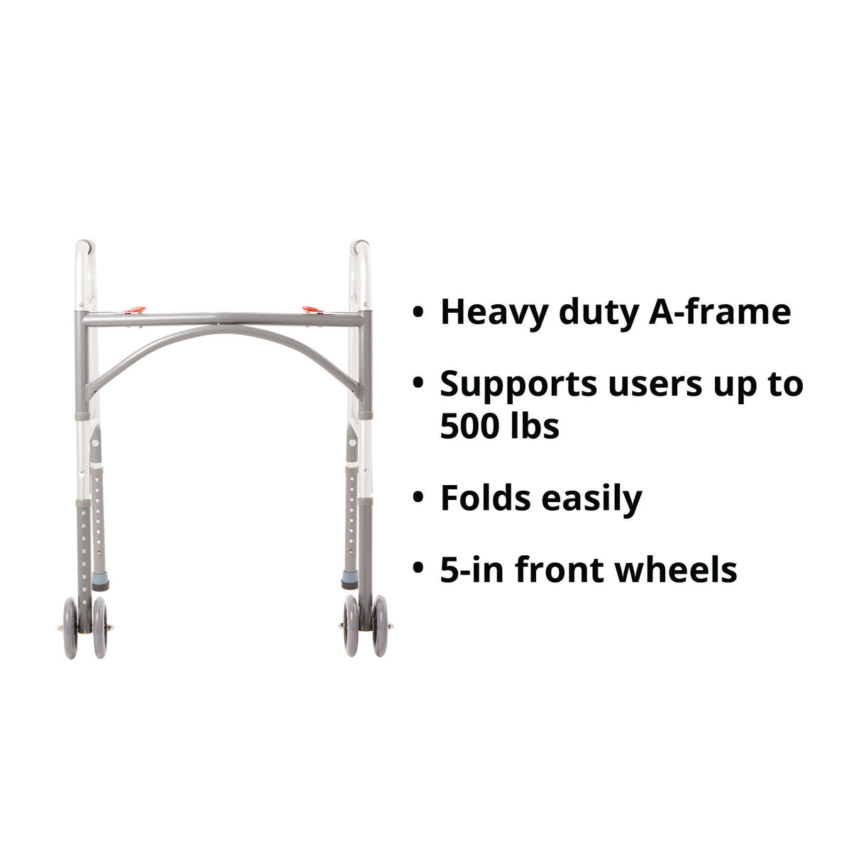 McKesson Steel Bariatric Folding Walker, 32 – 39 Inch Height