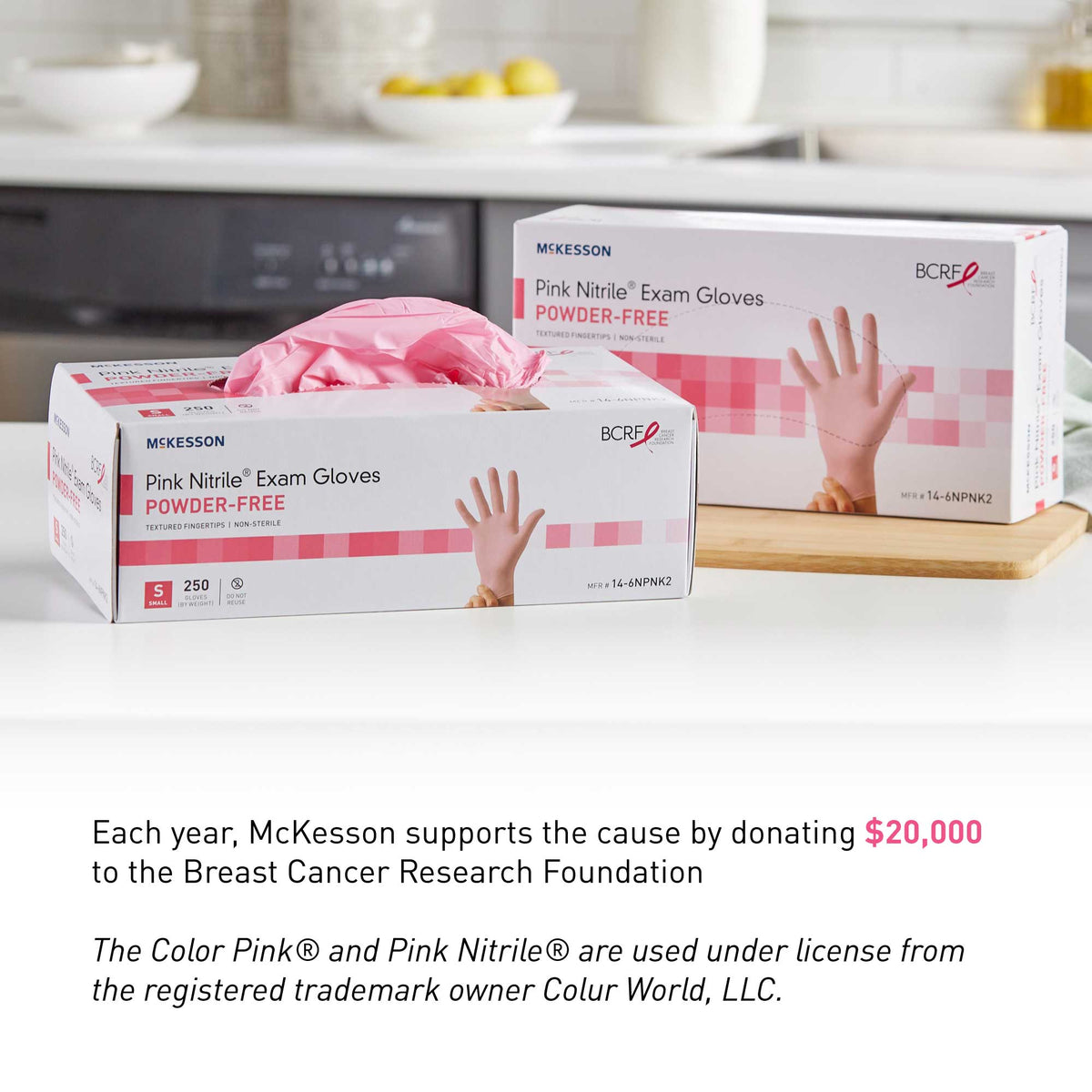 McKesson Pink Nitrile® Exam Glove, Small