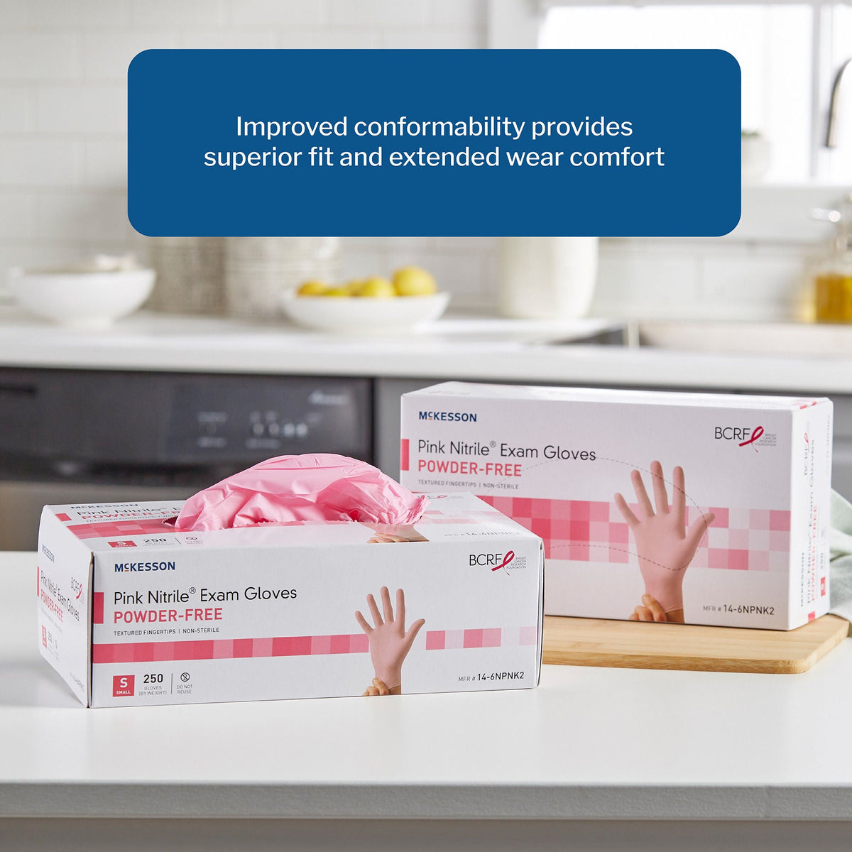 McKesson Pink Nitrile® Exam Glove, Small