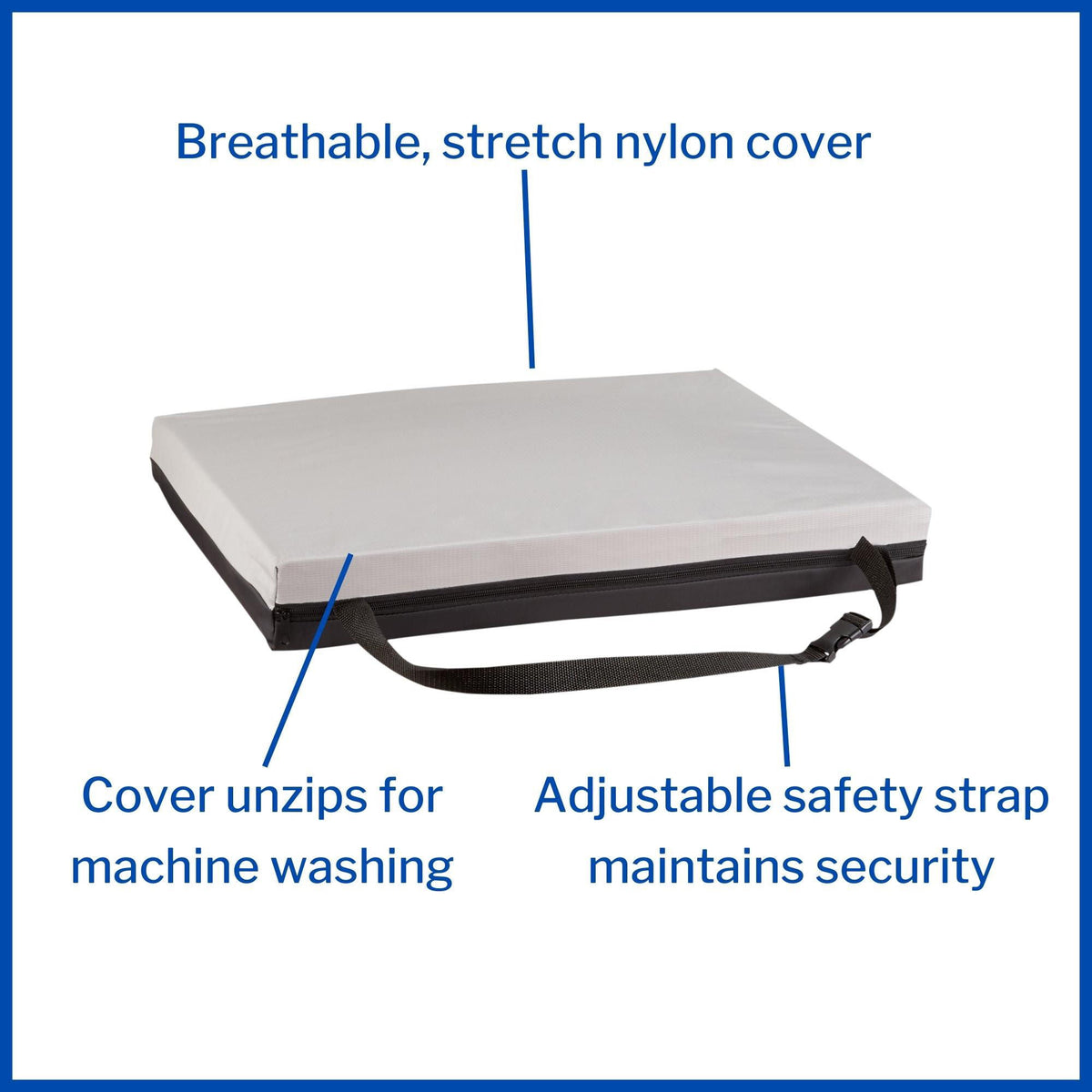 McKesson Gel Protekt Seat Cushion, 22 x 18 x 3 Inch