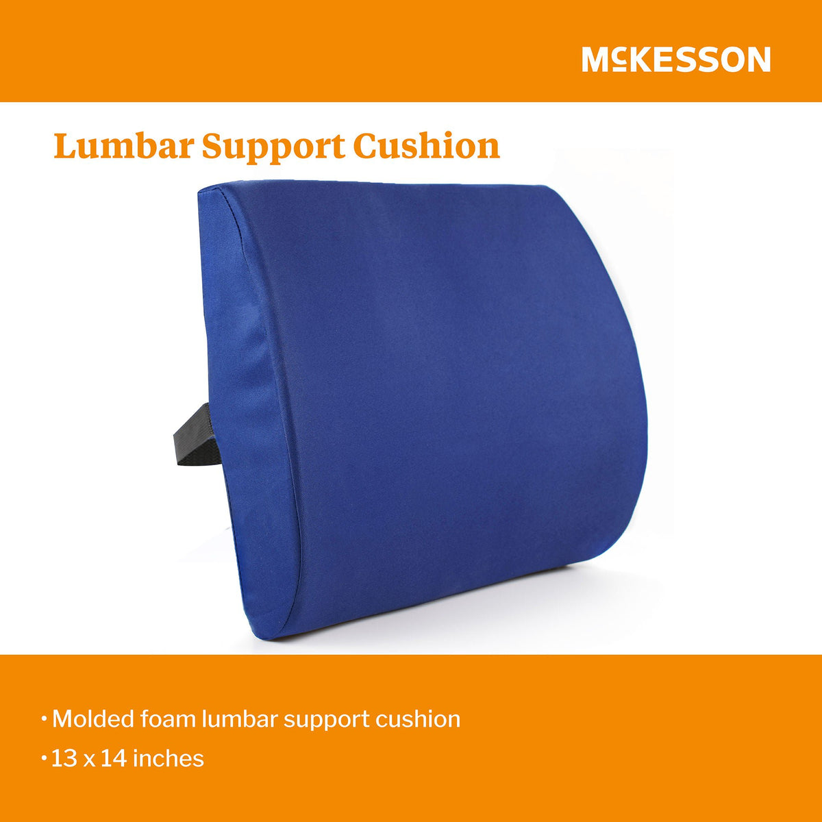 McKesson Molded Foam Lumbar Support Cushion, 13 x 14 Inch