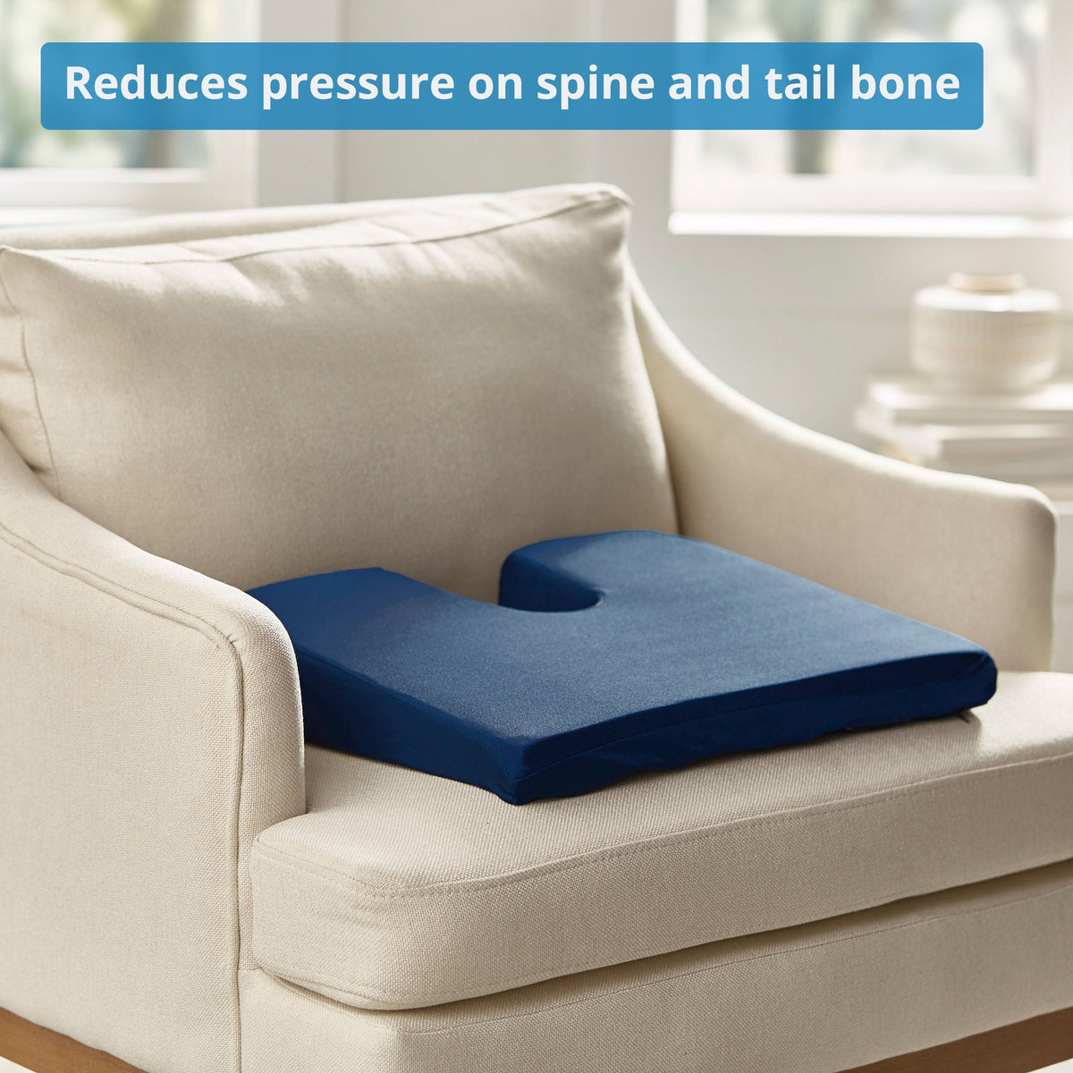 McKesson Compressed Coccyx Cushion, 18 x 14 x 3 Inch