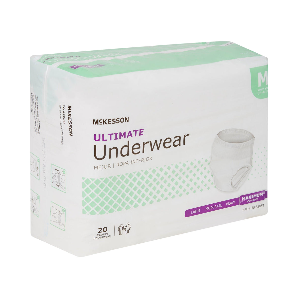 McKesson Ultimate Heavy Absorbency Incontinence Underwear, Medium