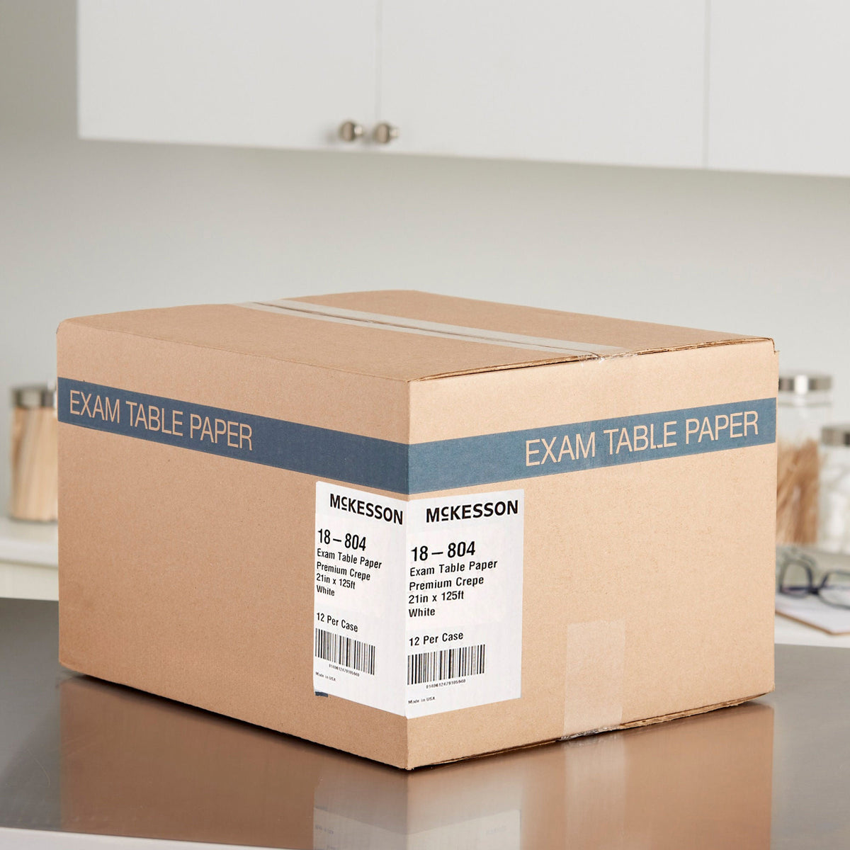 McKesson Crepe Table Paper, 21 Inch x 125 Foot, White