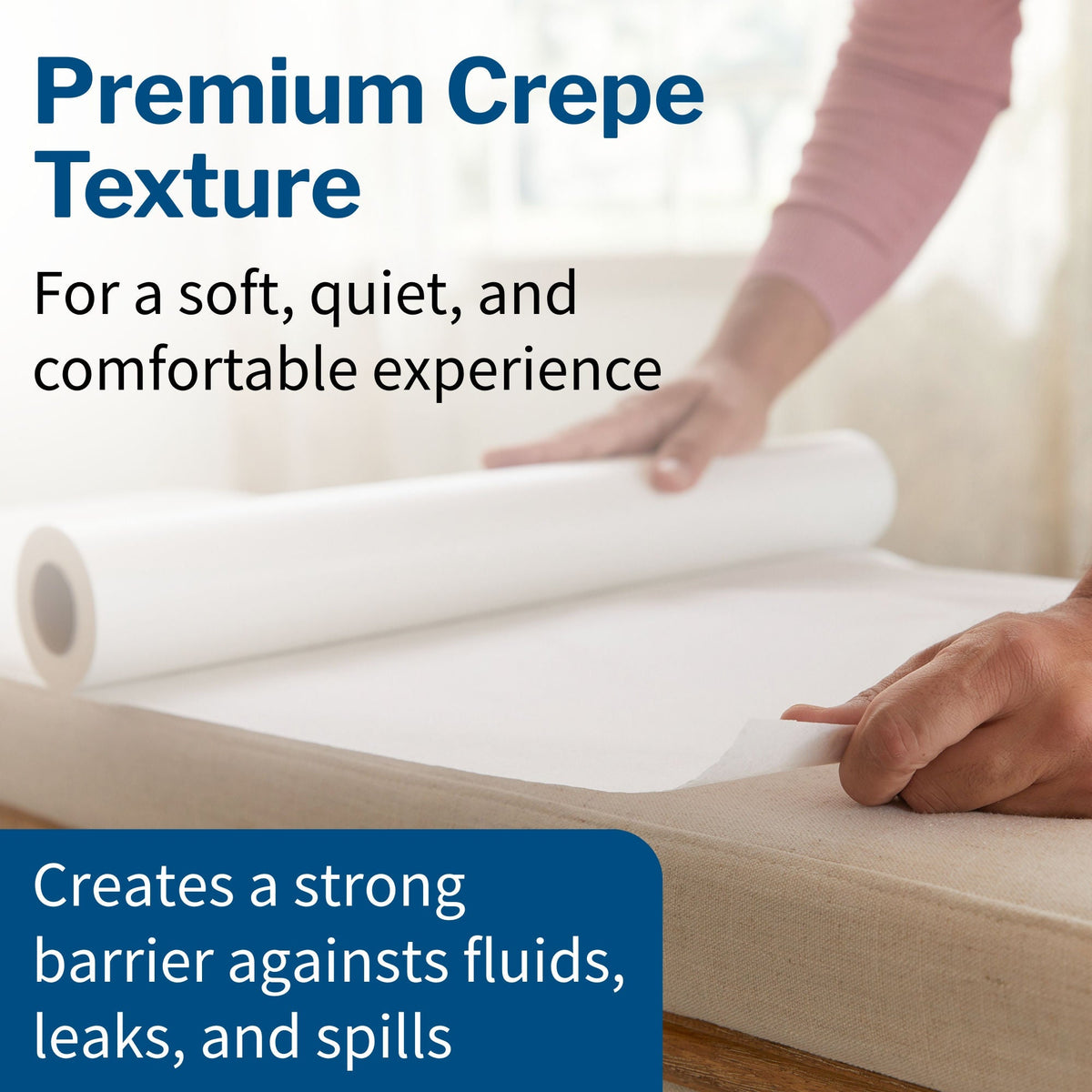 McKesson Crepe Table Paper, 21 Inch x 125 Foot, White