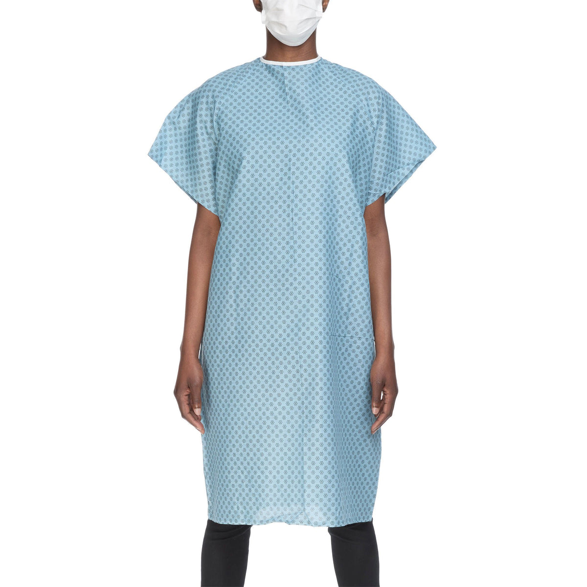 Reusable Patient Exam Gown, One Size Fits Most, Blue, EA/1