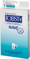 Relief Thigh High w/Sil Band,20-30,Open Toe,Lrg