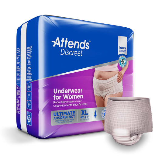 Attends® Discreet Women's Underwear, Level 5, X-Large, BG/16