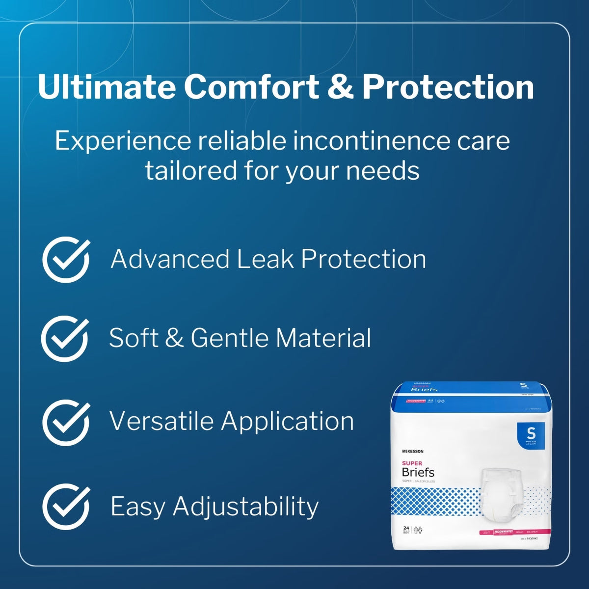 McKesson Super Moderate Absorbency Incontinence Briefs, Small