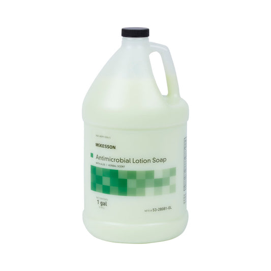 McKesson Antimicrobial Lotion Soap, Herbal Scent, 1-gallon jug