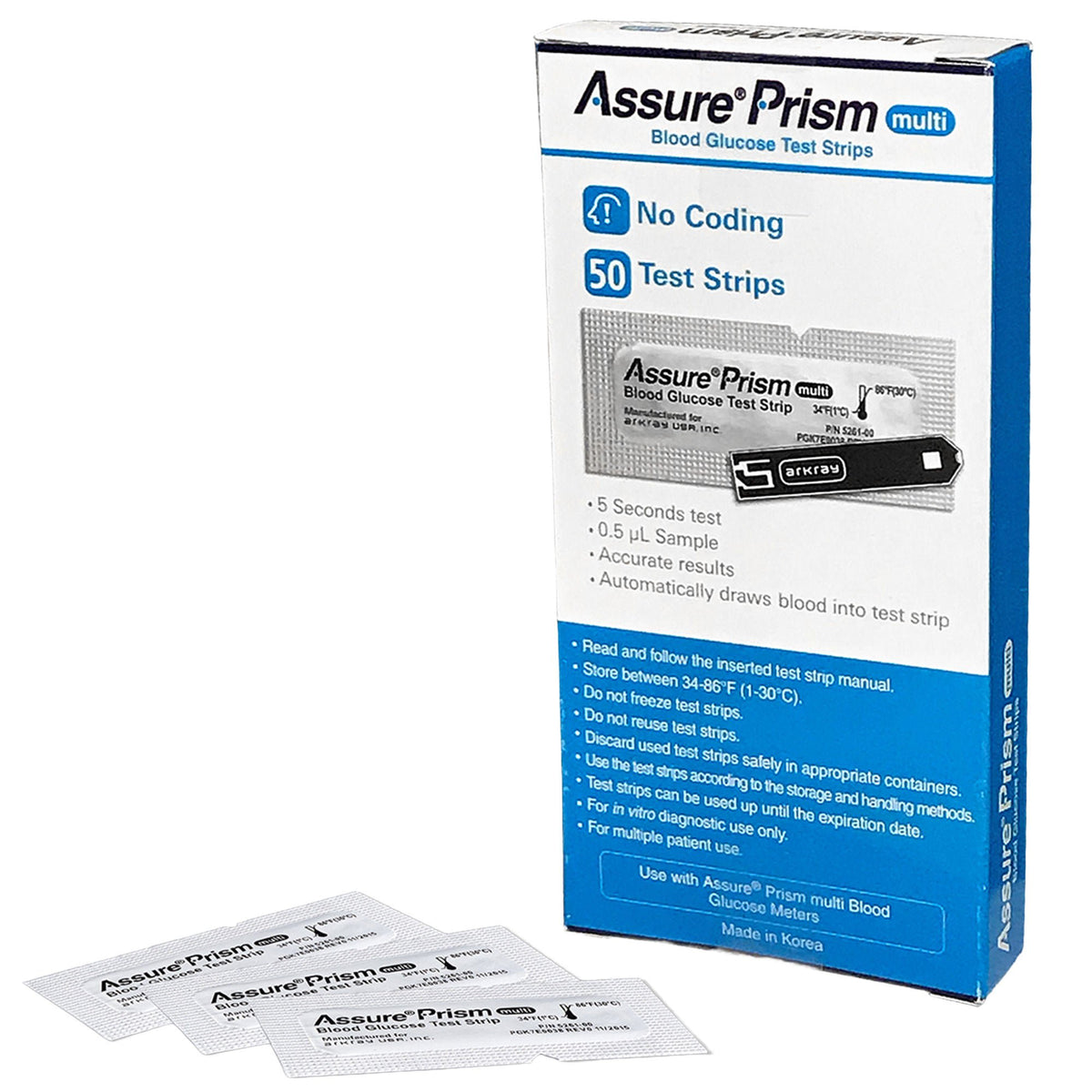 Assure Prism Multi Blood Glucose Test Strips 532050, CS/600