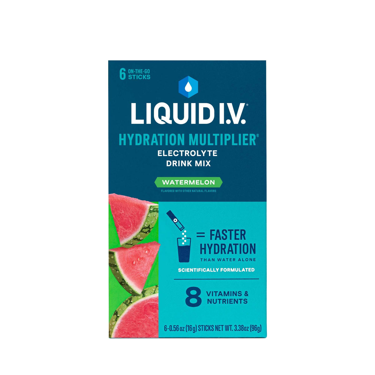 Oral Electrolyte Solution Liquid I.V. Hydration Multiplier® Watermelon Flavor 0.56 oz.