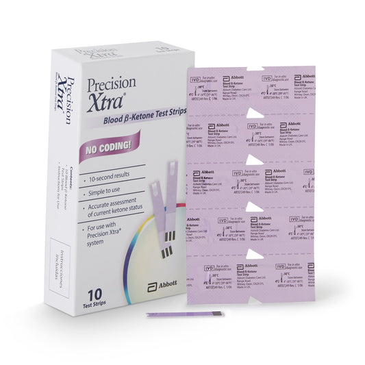 Precision Xtra Blood Ketone Test Strips, BX/10