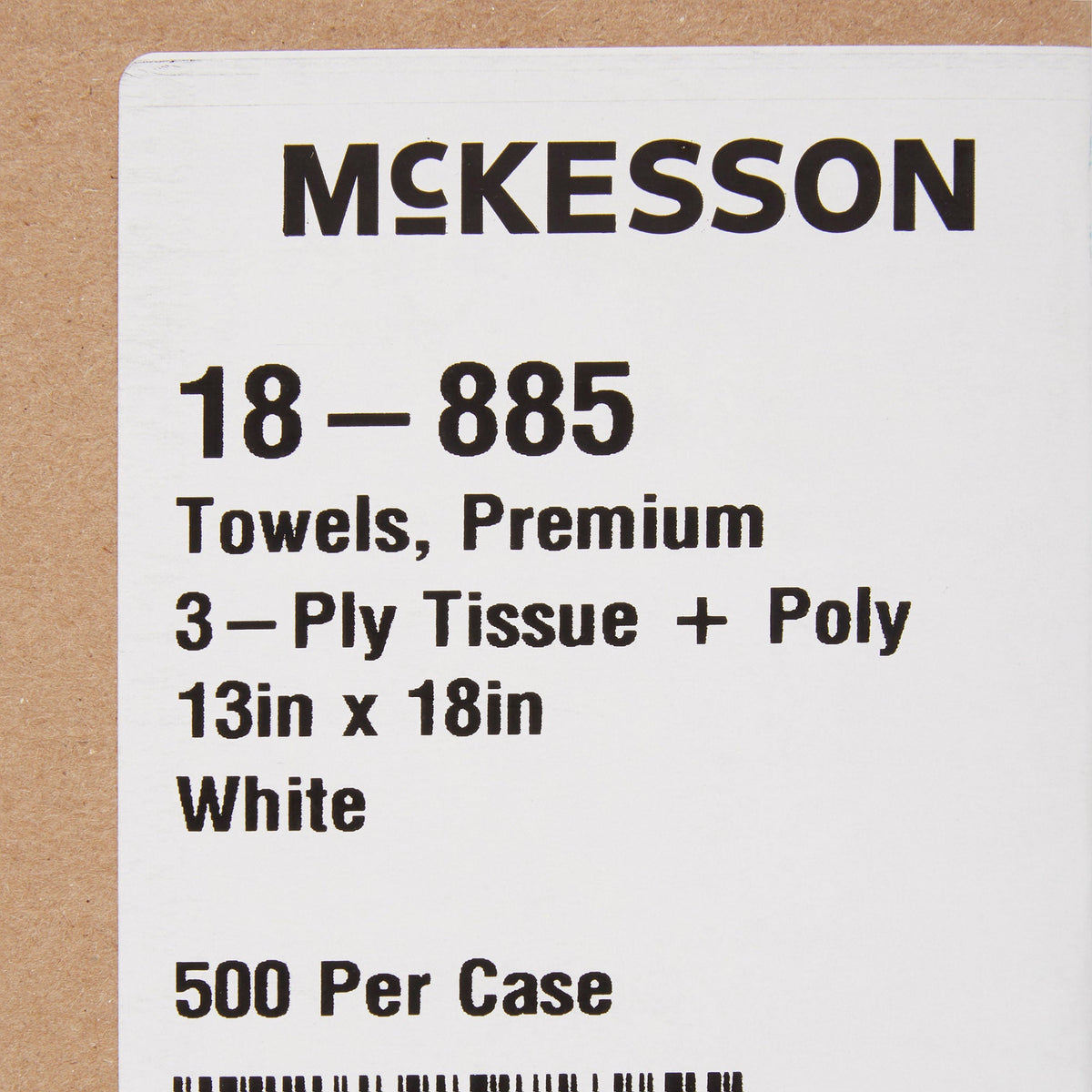 McKesson Nonsterile White Procedure Towel, 13 x 18 Inch